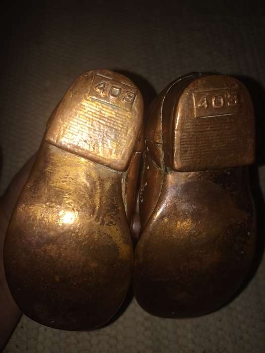 Vintage kids bronz shoes