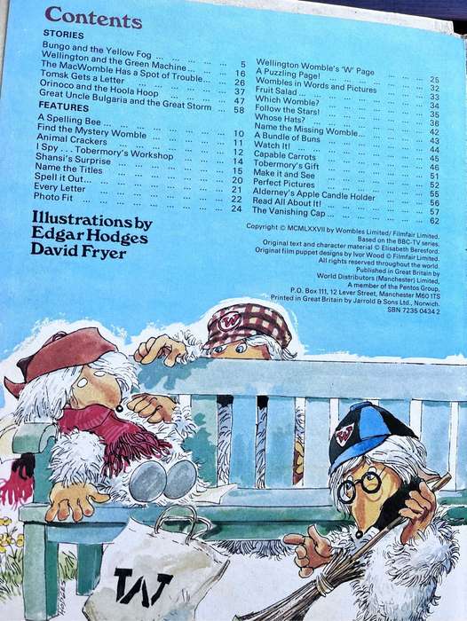The Wombles Annual 1978 - hardcover vintage book