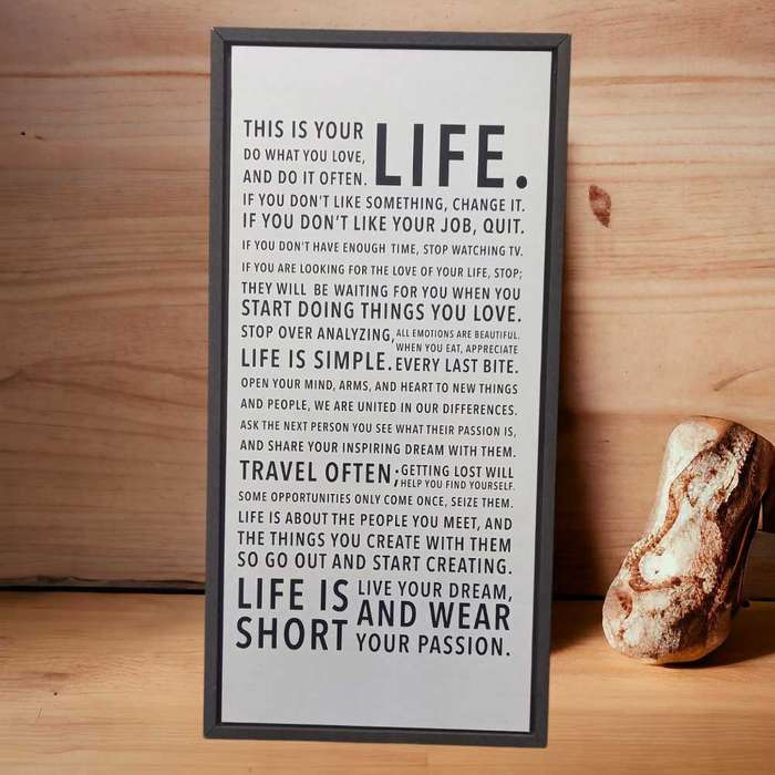 Wall hanging of LIFE