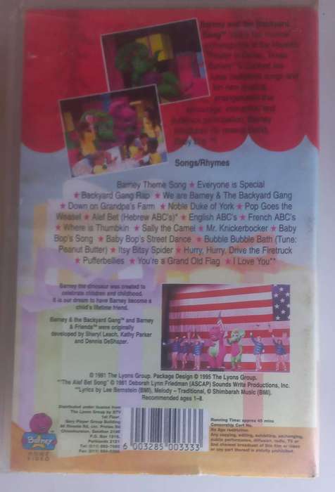 Barney in concert VHS