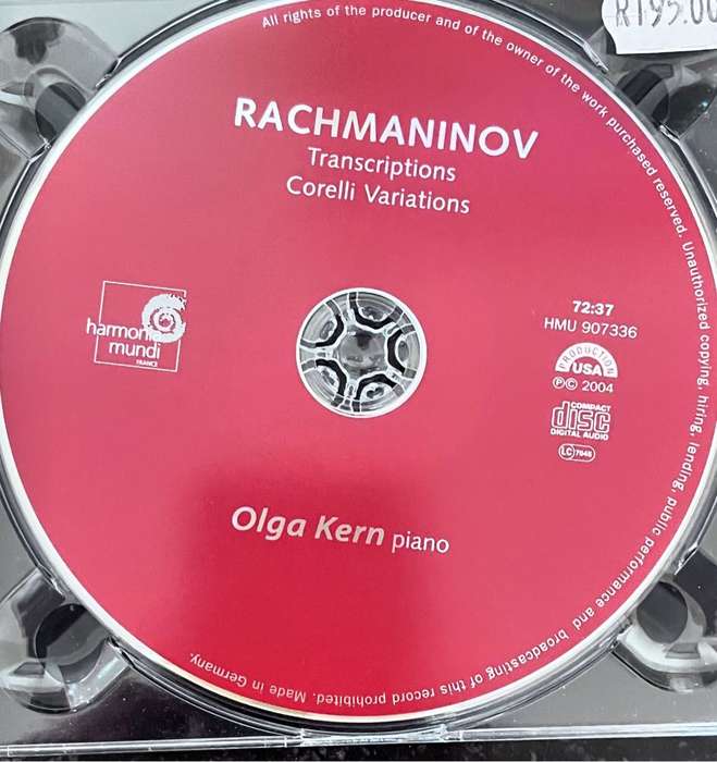 Rachmaninov Transcriptions Corelli Variations by Olga Kern, made in Germany HMU 907336