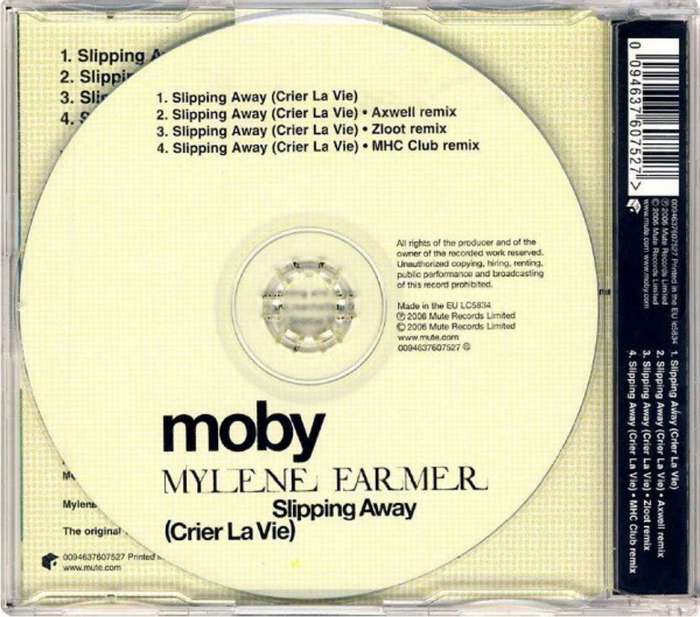 Moby, Mylene Farmer  Slipping Away (Crier La Vie