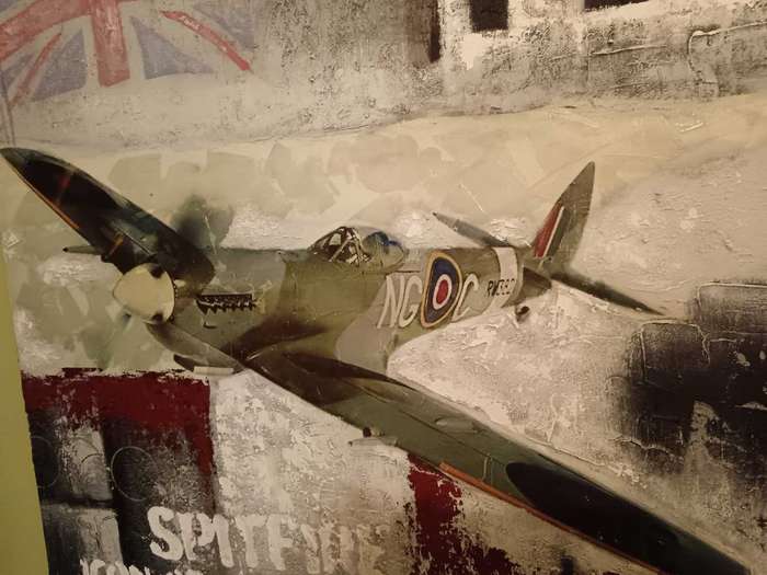 Icon of War Spitfire by R Mitchell Canvas Painting