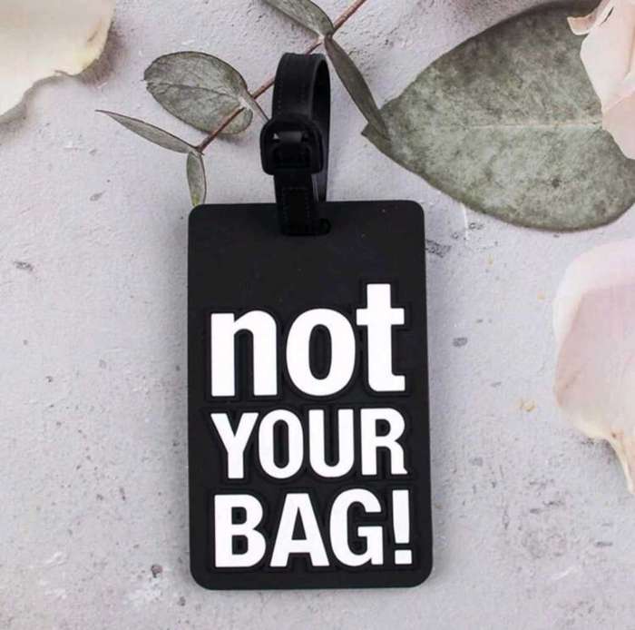 PVC Luggage Tag Identifier Card Holder Label Travel Bag Tag, 3 Pack