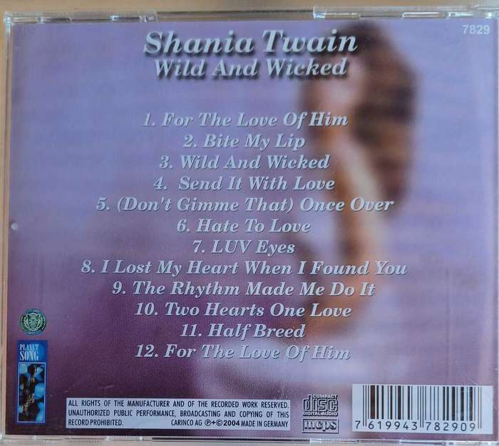 Shania Twain - Wild and wicked cd