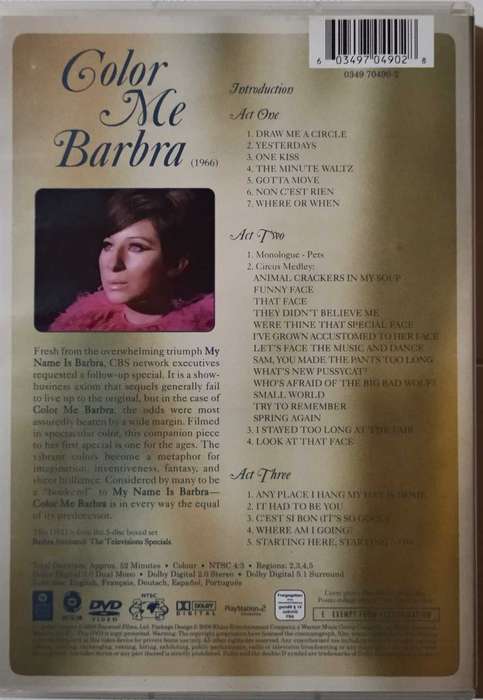 Barbra Streisand - Color Me Barbra DVD
