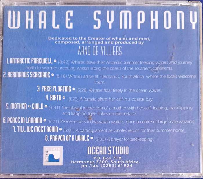 Whale symphony - Arno de Villiers cd