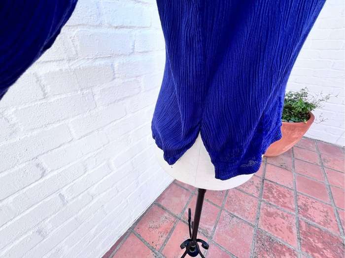 Beautiful deep blue viscose Indian top (small)