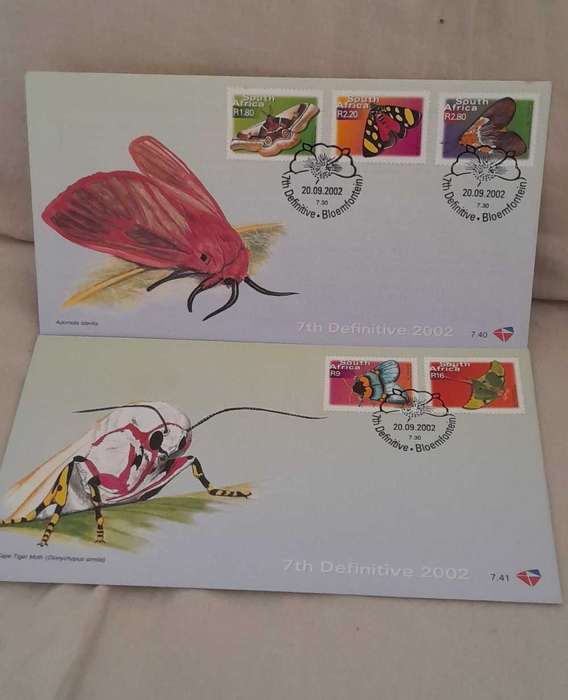 RSA FDC No 7.40&7.41 Moths of South Africa