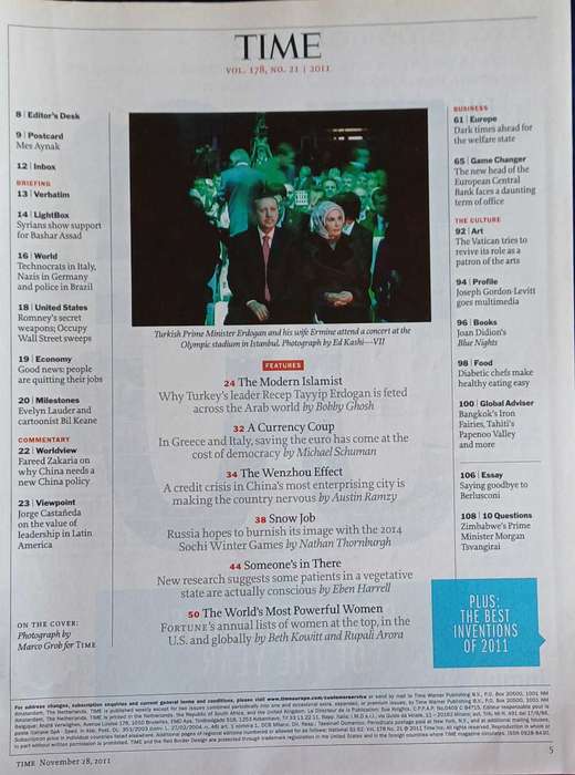 Time magazine November 28, 2011