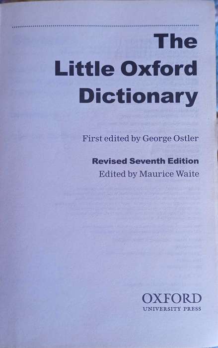 The little Oxford dictionary