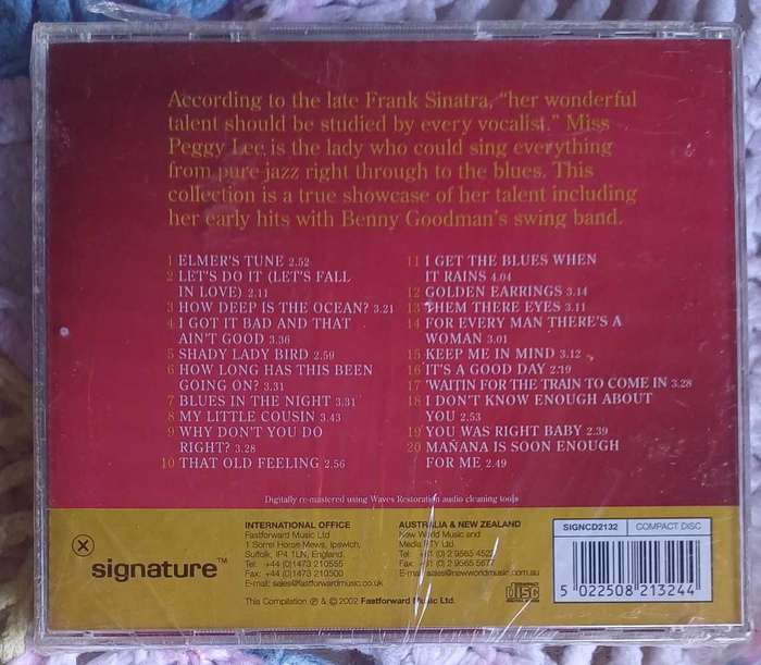 Peggy Lee cd *sealed*