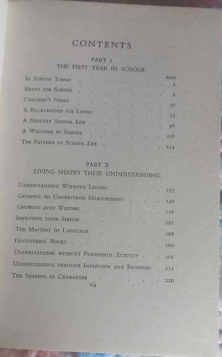 The first year in school