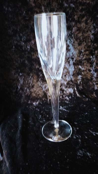 Pair of John Rocha Waterford Crystal ` Imprint Design` Champagne Flute Glass  Ireland Signed