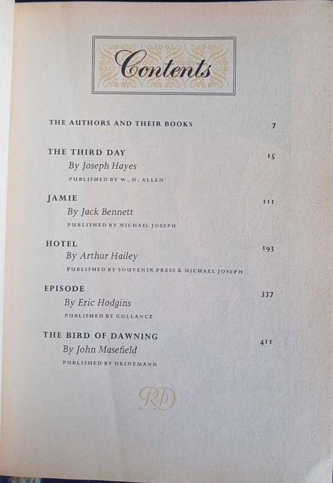 Reader's digest condensed book: The third day, Jamie, Hotel