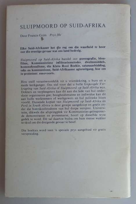 Gepoogde verkragting van Suid-Afrika deur Francis Grim
