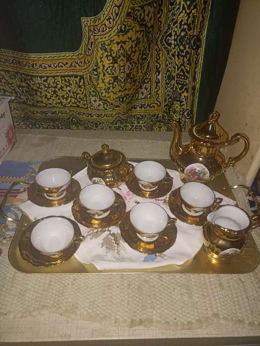 Eskay 22 carat gold plated teaset