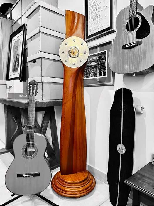 Antique Aircraft Wooden Propeller Clock circa 1912