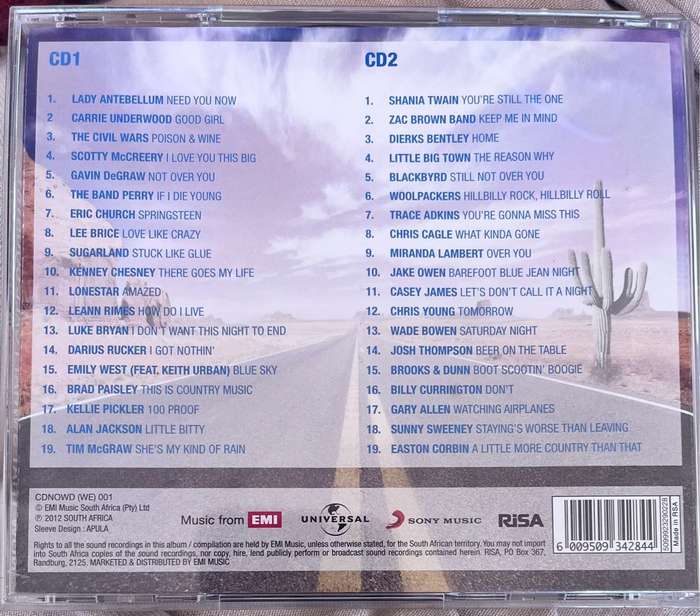 Now thats what I call Country (double CD) code: CDNOWD (WE) 001