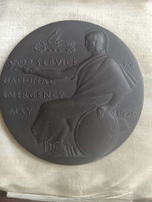 Bronze Medallion with Original Case for National Emergency  General Strike May 1926