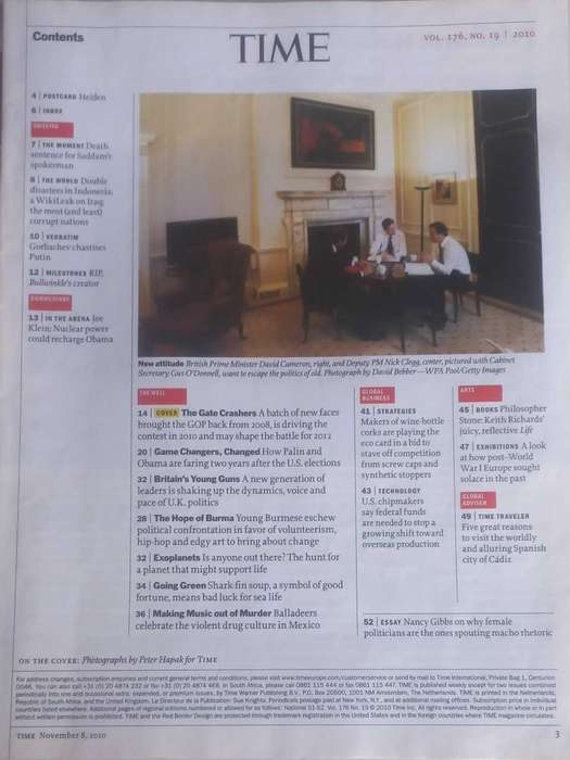Time magazine November 8, 2010