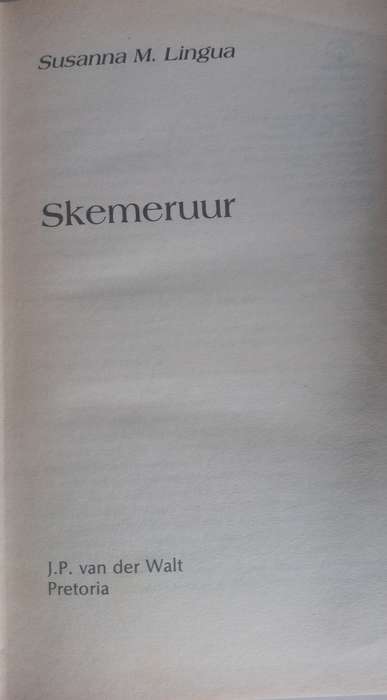 Skemeruur deur Susanna M Lingua