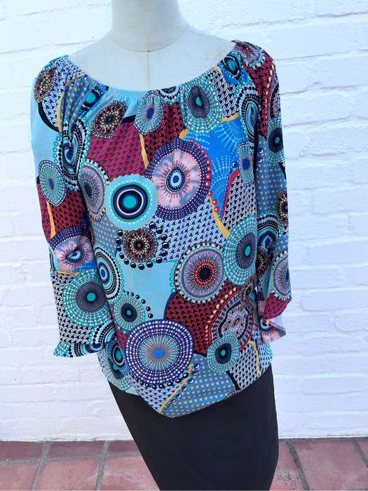 Top with mandala pattern (S-M)