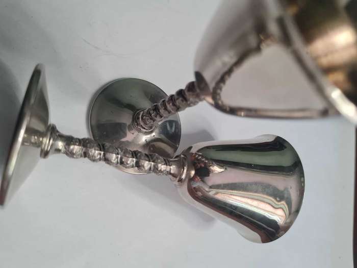 Elweco silver plated wine glasses