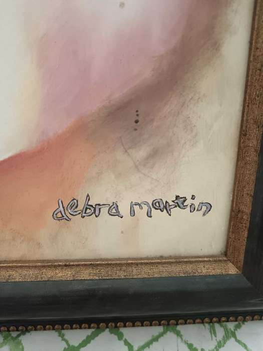 Framed Paining of Arum Lilies by Debra Martun