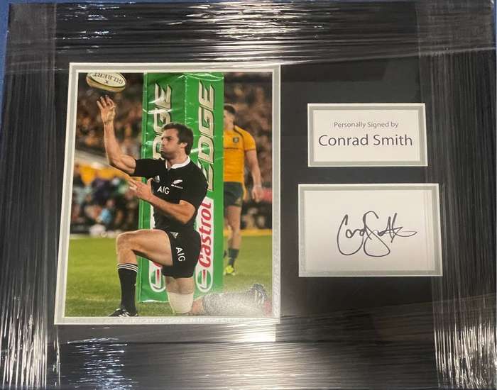 All Black Rugby  Frame Signed Conrad Smith