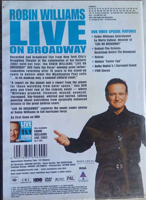 Robin Williams live on broadway dvd