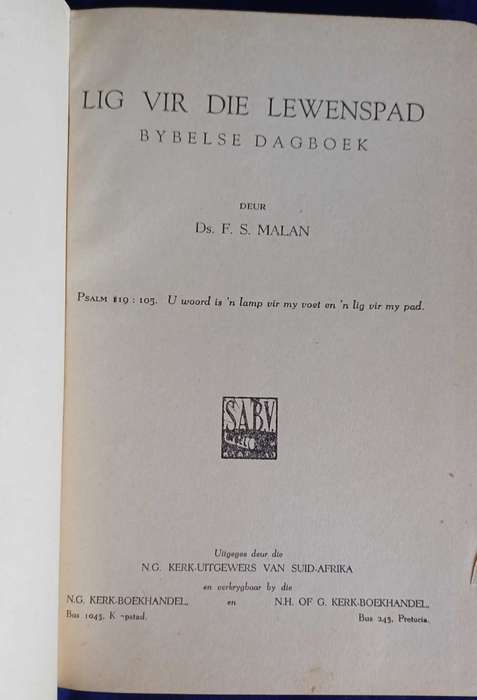 Lig vir die lewenspad deur ds FS Malan