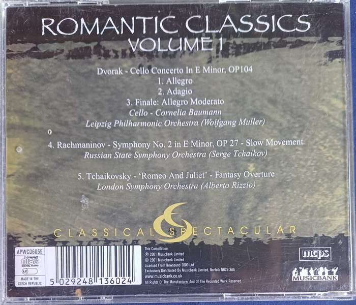 Romantic classics volume 1 cd