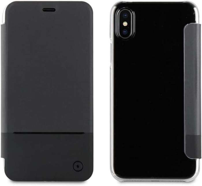 MUVIT MV15031i58 iPhone Xs/X Case, Folio Style, Folio Case, Classic Black, 5.8-Inch iPhone Cover, Wi