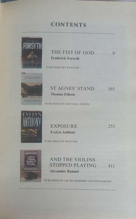 Reader`s digest condensed book: The fist of God, St Agnes` stand, Exposure