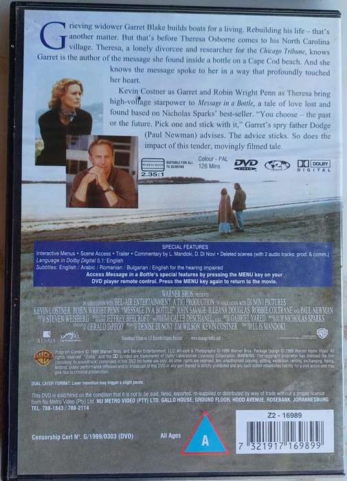Message in a bottle dvd