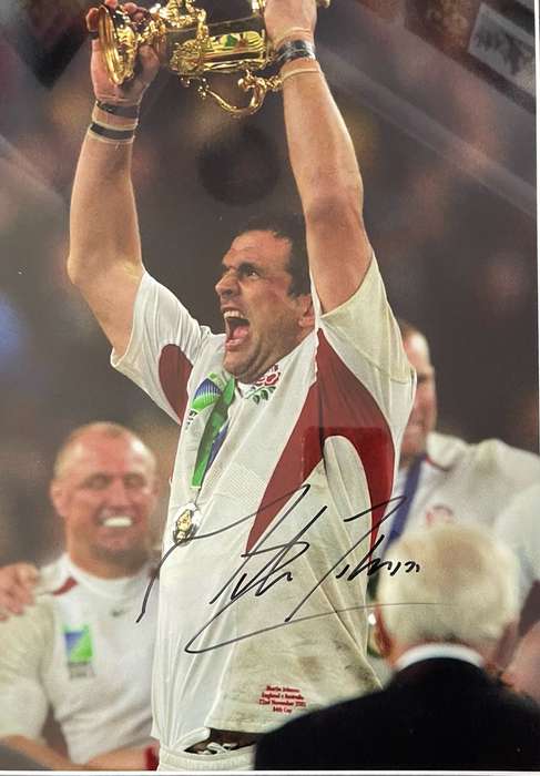 Rugby Aurographed Martin Johnson