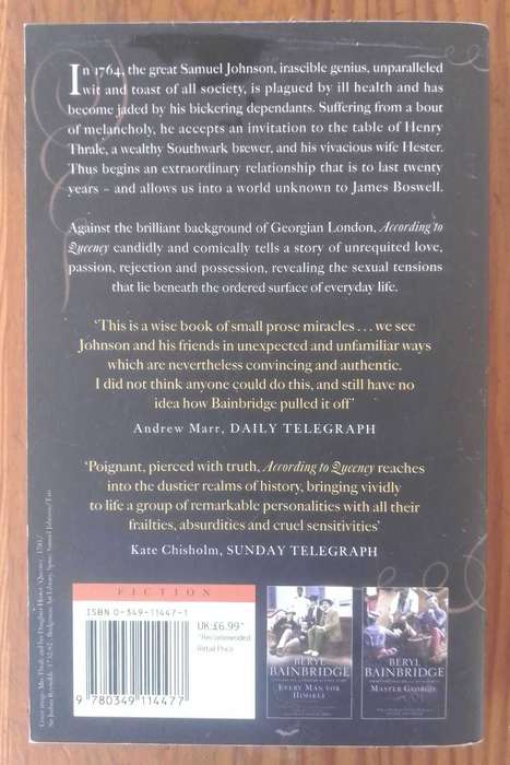 According to Queeney by Beryl Bainbridge