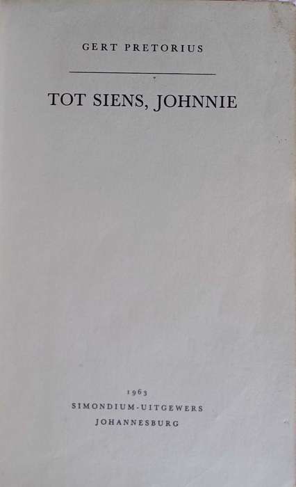 Tot siens, Johnnie deur Gert Pretorius
