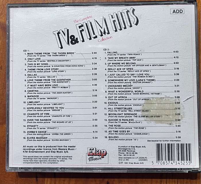 (2CD) TV & Film hits (1991, EEC) 4525CD