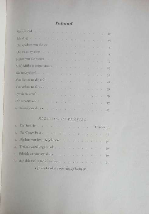 Suid-Afrikaanse visse en vissery