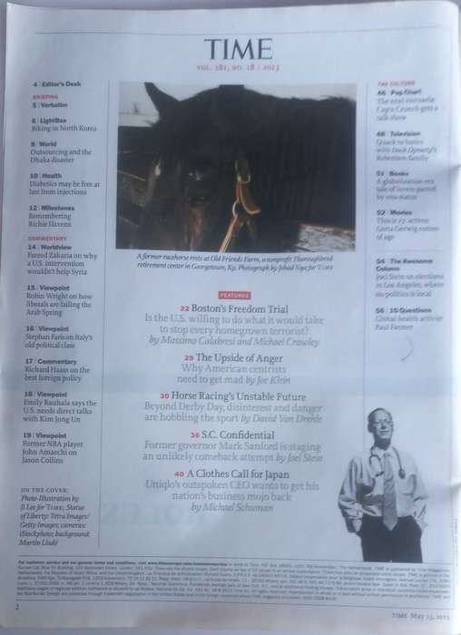 Time magazine May 13, 2013