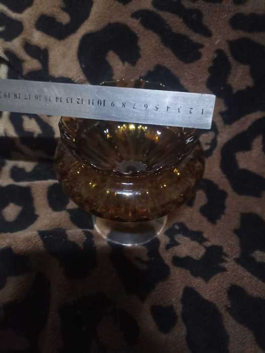 Amber Brown vintage Vase 1960