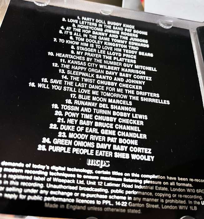 CD Rock Era American no. 1s 1957-1962 LECD400