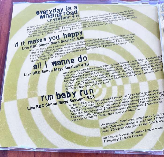 (single CD) Sheryl Crow - Everyday is a winding road (1996, UK)