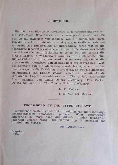 Tweetalige skoolwoordeboek