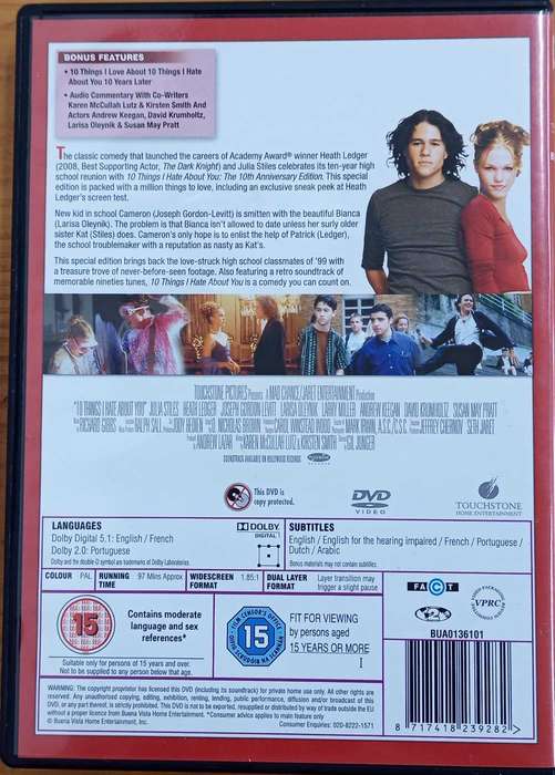 10 things I hate about you DVD 10th Anniversary Edition
