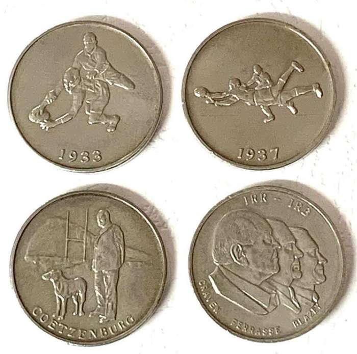 Danie Craven Rugby Medallion Set of four Medals