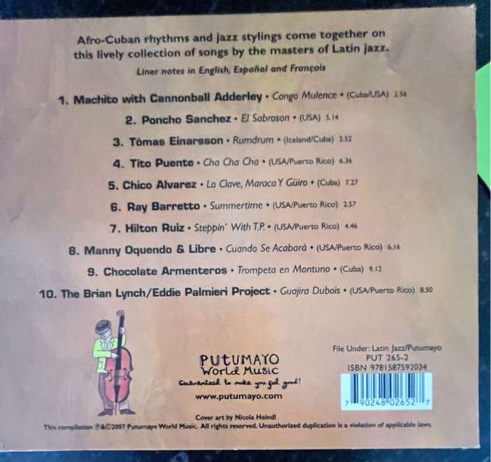 Putumayo presents: Latin Jazz PUT 265-2 and 9781587592034