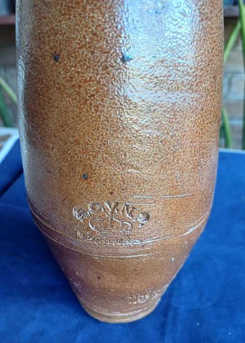 Vintage stoneware Real Vinicola wine bottle